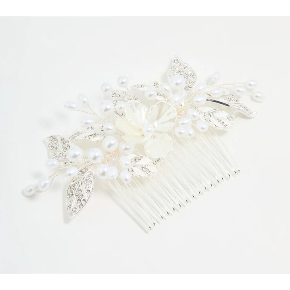 NWT Lovisa Silver and Pearl Hair Combs Wedding Updo (2 combs)